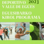 YA ESTÁ DISPONIBLE EL PROGRAMA DE ACTIVIDADES DEPORTIVAS DEL VALLE DE EGÜÉS 2022-2023