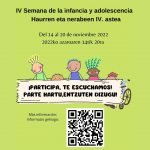  Cambios en el programa de la IV Edición de la Semana de la Infancia y Adolescencia del Valle de Egüés