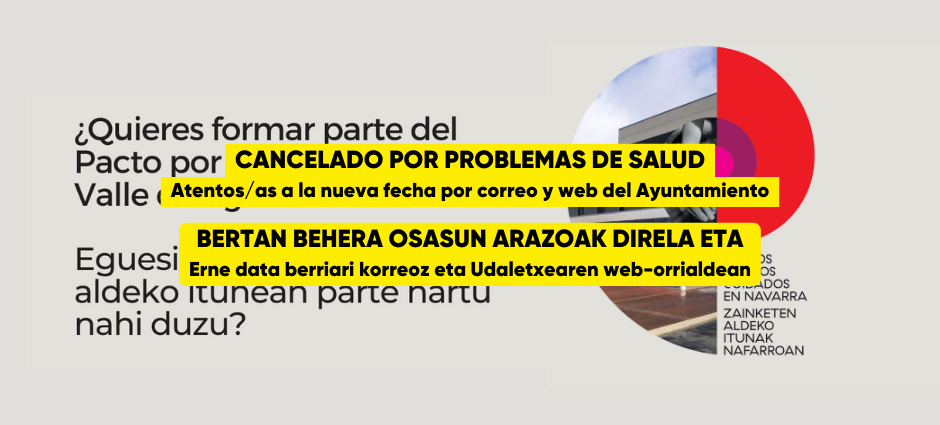 Cancelación sesión Pacto por los Cuidados