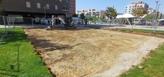 Imagen de la noticia: Arrancan las obras de la nueva pista de baloncesto 3×3 en Sarriguren